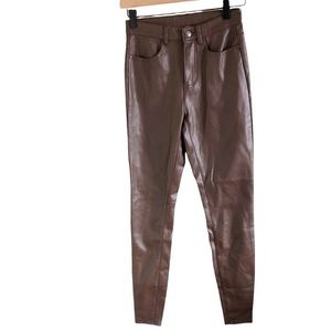 Free People Faux Leather High-Rise Pants Size 26 NWT